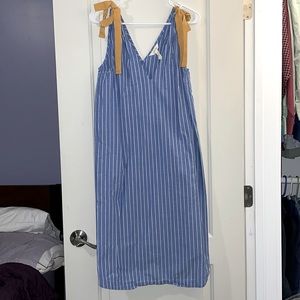 Sz M Blue/White Striped Matilda Jane Dress